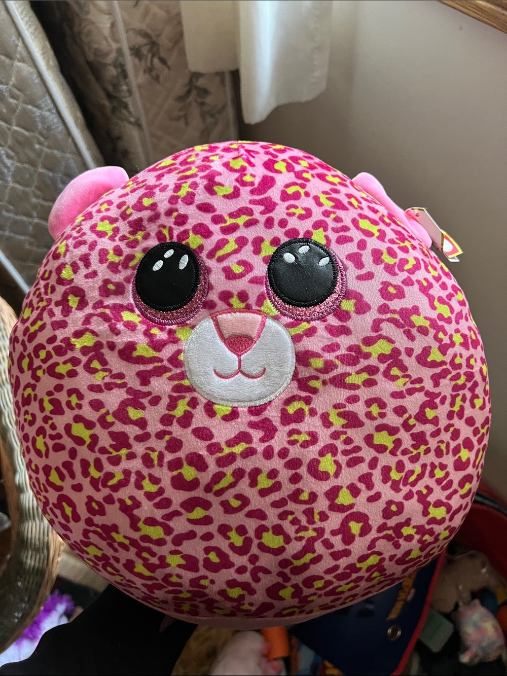 Ty Pink and Yellow Leopard Plush Stuffed Animal